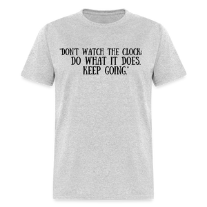 Unisex Classic  Watch the Clock Print T Shirt - heather gray