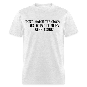 Unisex Classic  Watch the Clock Print T Shirt - light heather gray