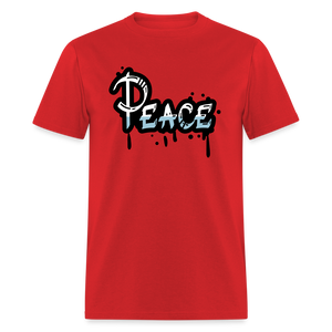 Unisex Peace Print T Shirt - red