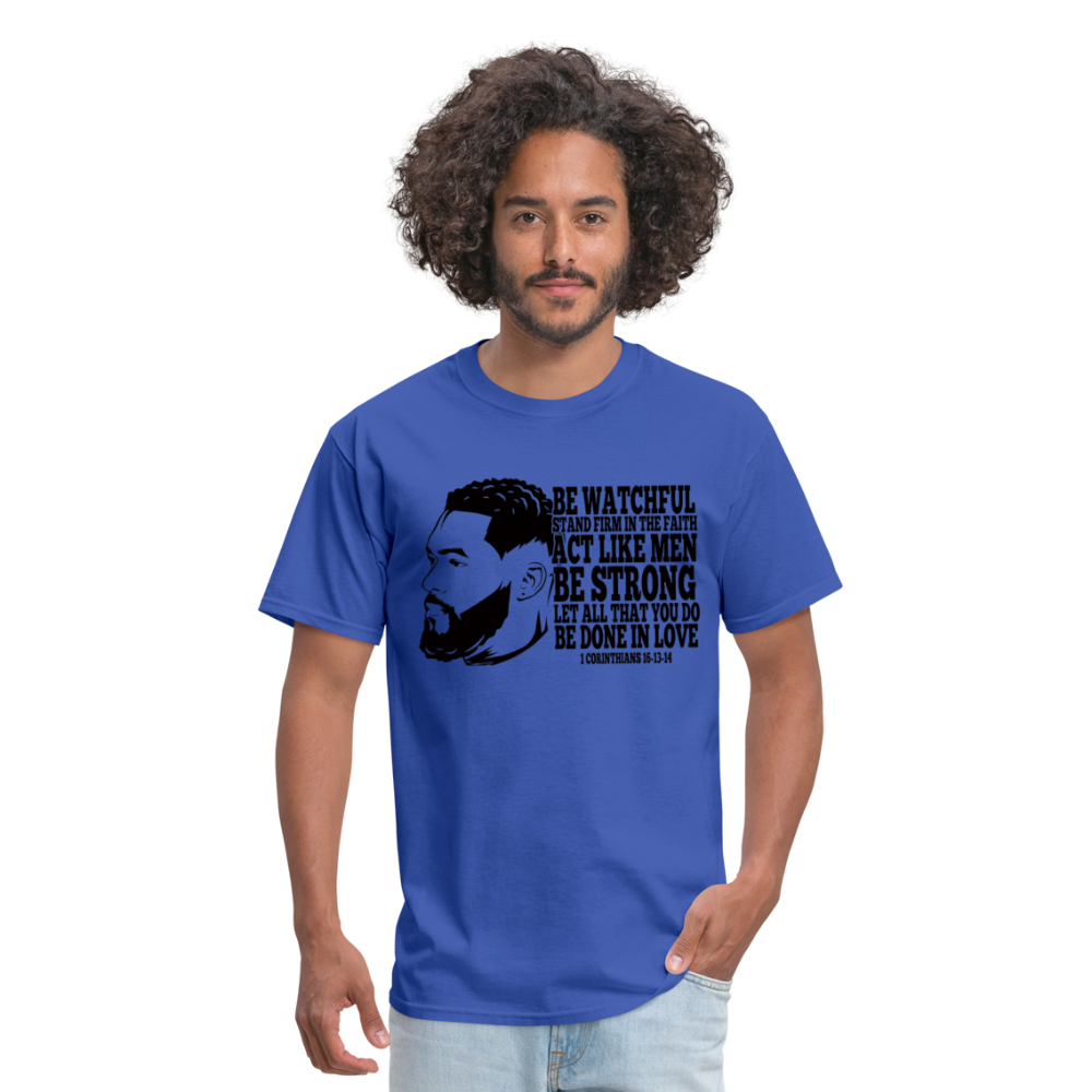 Men's Fruit of the Loom Classic Strong Print T Shirt - royal blue