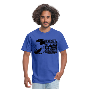 Men's Fruit of the Loom Classic Strong Print T Shirt - royal blue