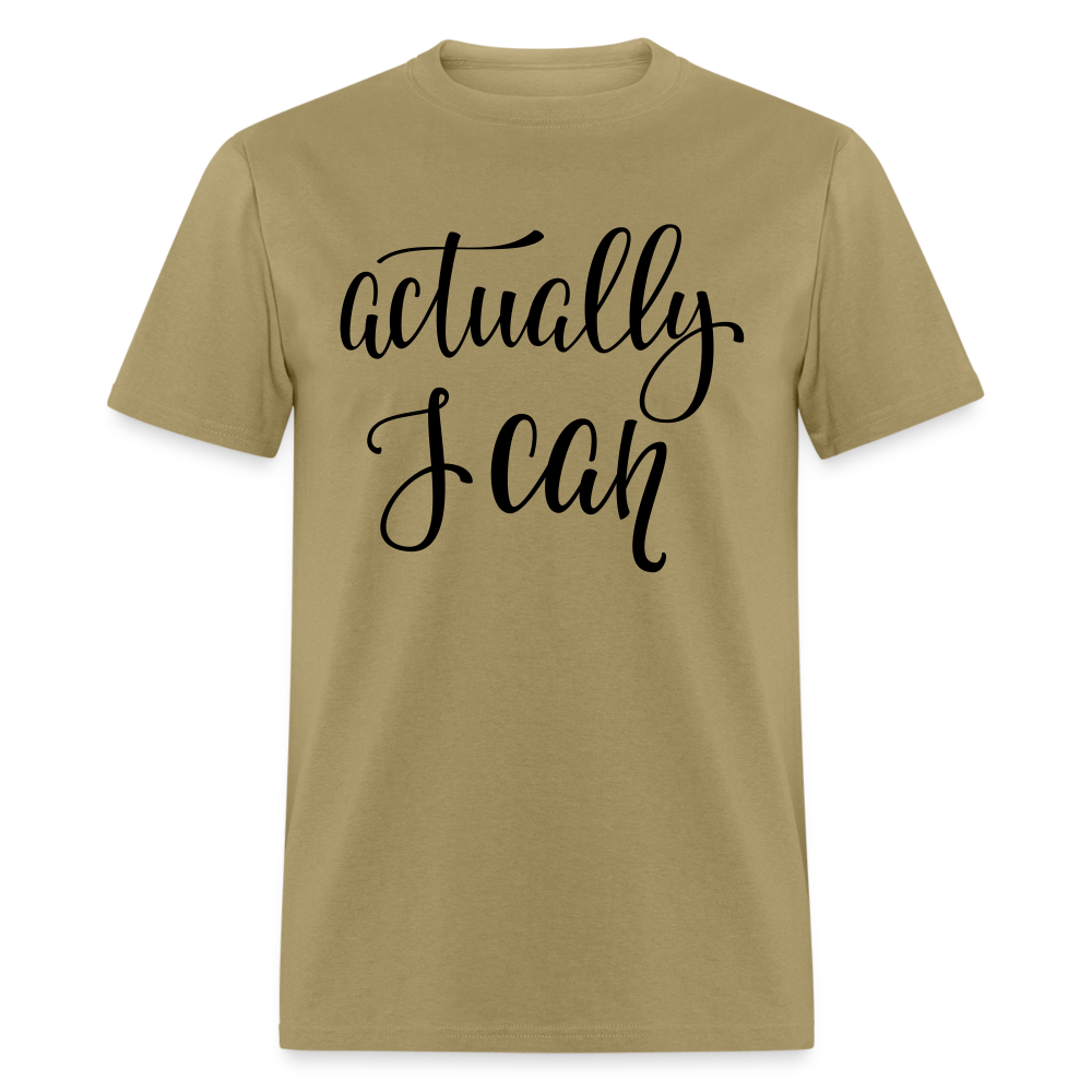 Unisex Classic  I Can Print T Shirt - khaki