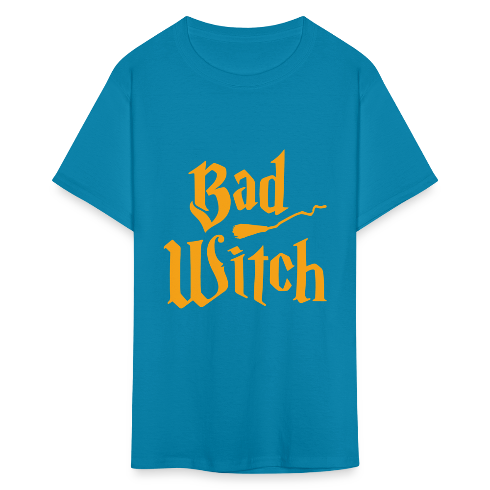 Women's Classic Halloween Print T Shirt - turquoise