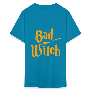 Women's Classic Halloween Print T Shirt - turquoise