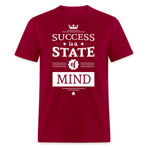 Unisex Success Print T Shirt - dark red