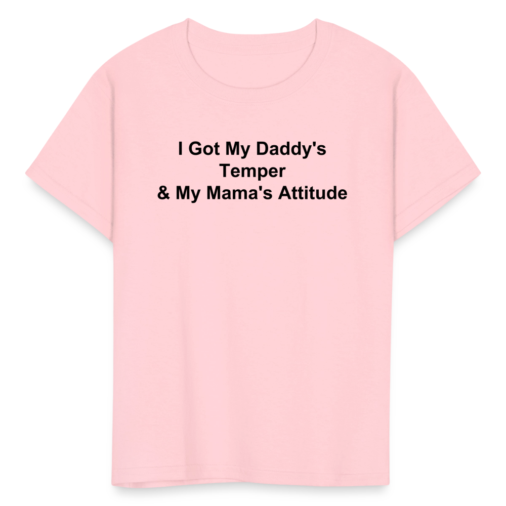 Kids Unisex Attitude Custom T Shirt - pink