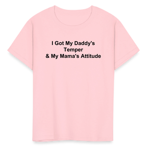 Kids Unisex Attitude Custom T Shirt - pink