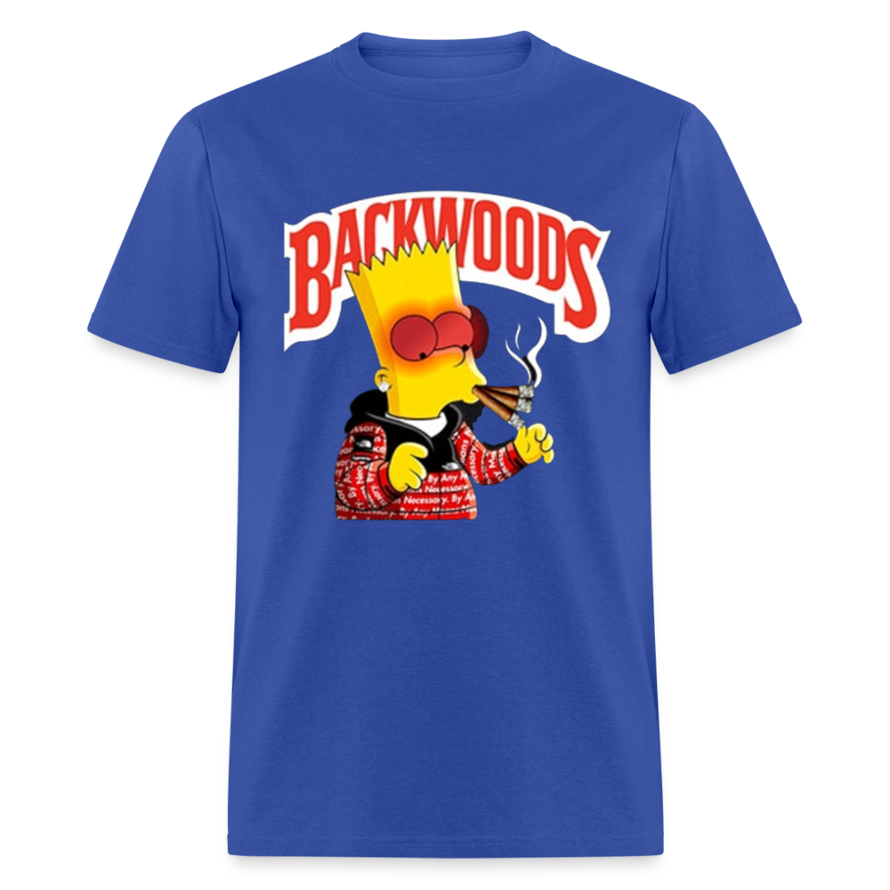 Unisex Backwoods Bart Print T Shirt - royal blue