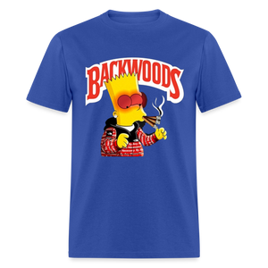 Unisex Backwoods Bart Print T Shirt - royal blue