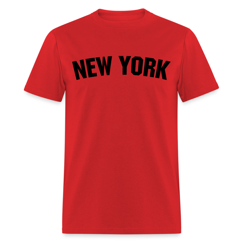 Unisex New York Print T Shirt - red