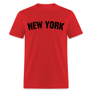 Unisex New York Print T Shirt - red