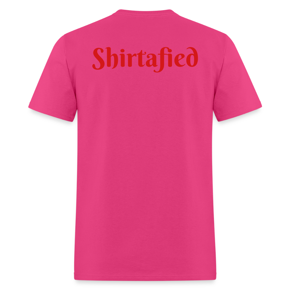 Unisex Shirtafied Print Gildan T Shirt - fuchsia