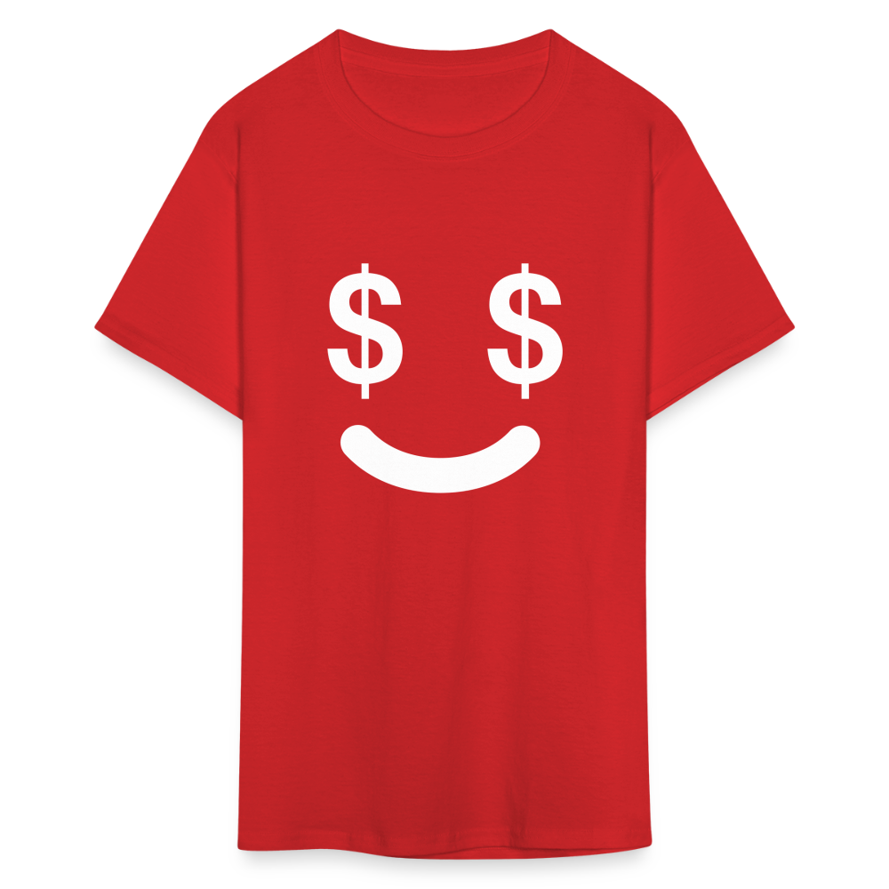 Unisex  Money Face Print T Shirt - red