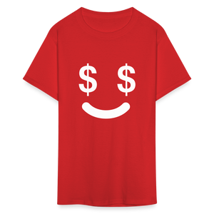 Unisex  Money Face Print T Shirt - red