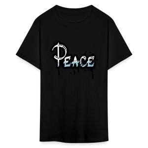 Unisex Peace Print T Shirt - black