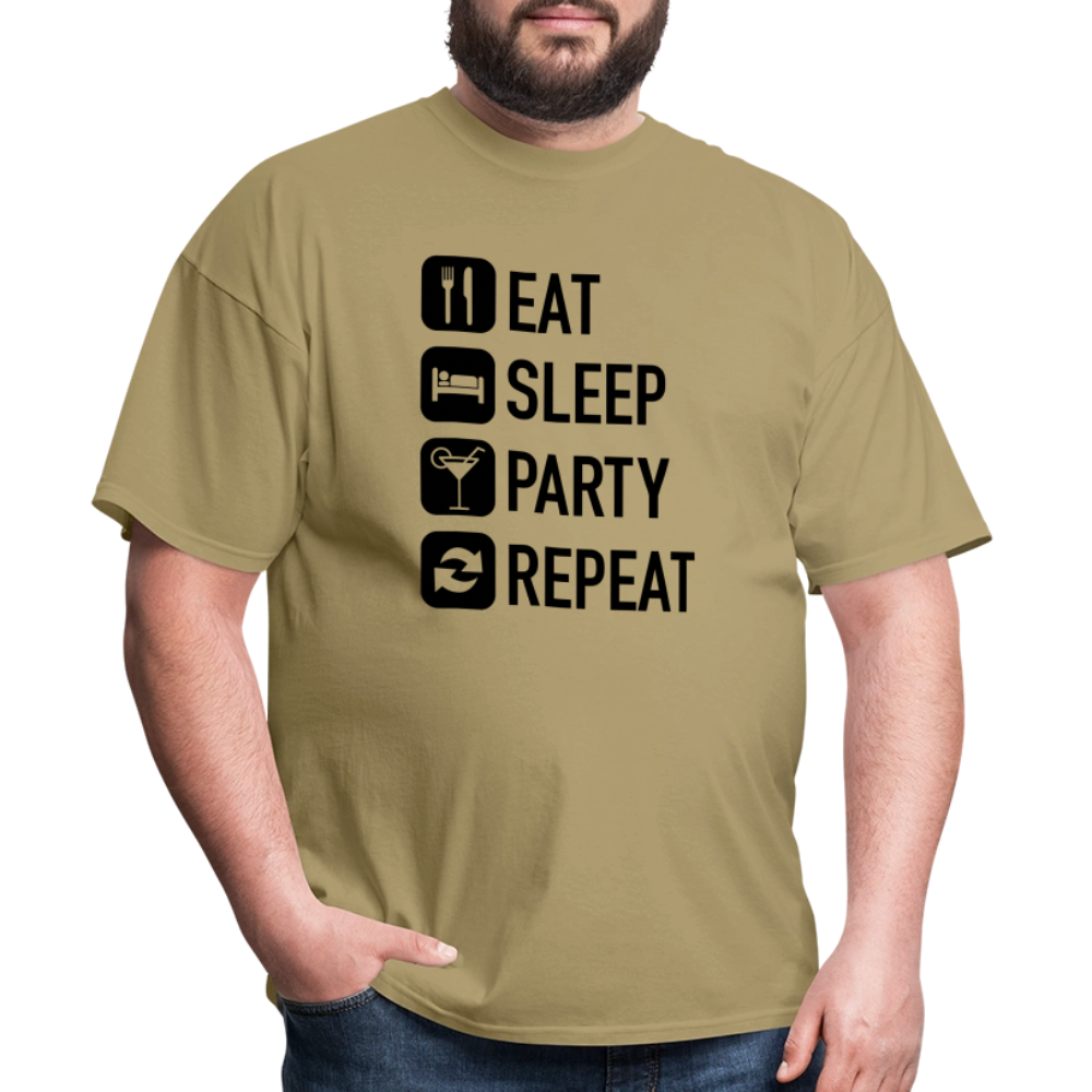 Unisex Classic Custom Party Repeat T Shirt - khaki