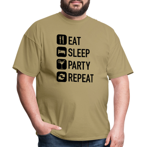 Unisex Classic Custom Party Repeat T Shirt - khaki