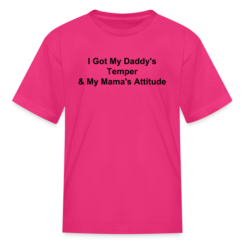 Kids Unisex Attitude Custom T Shirt - fuchsia