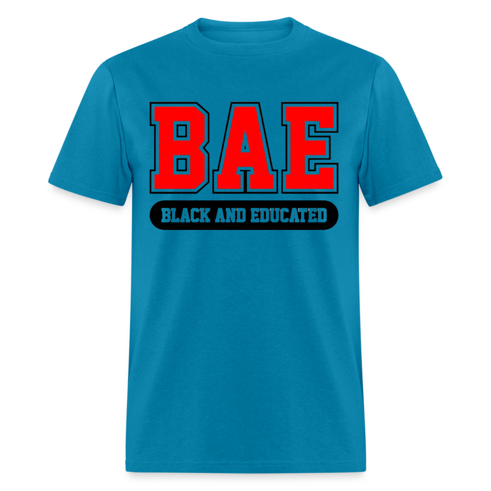 Unisex Classic Bae Print Fruit of The Loom T Shirt - turquoise