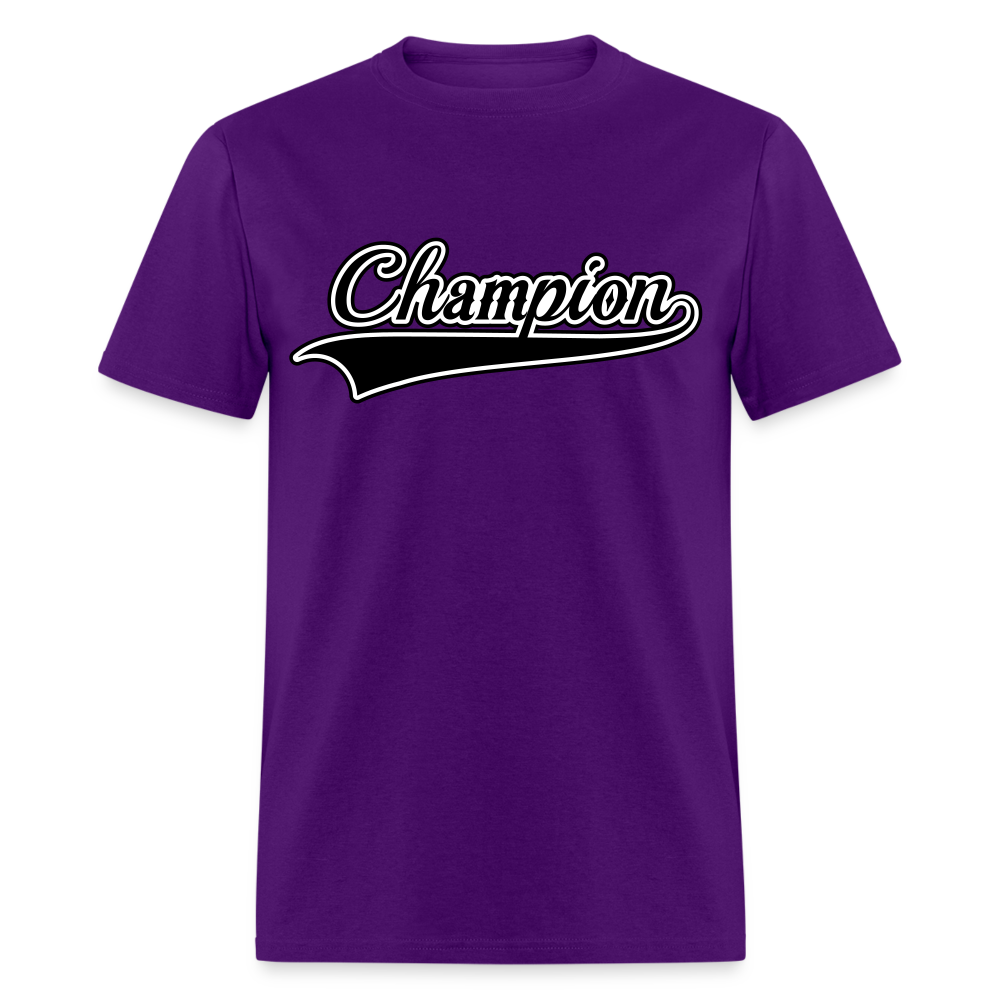 Adult Unisex Regular Fit Champion T Shirt - purple