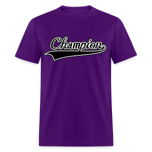 Adult Unisex Regular Fit Champion T Shirt - purple