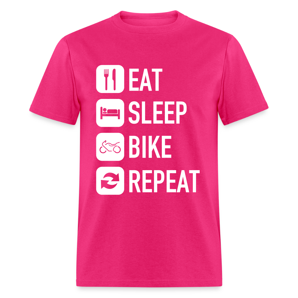 Unisex Classic Custom Sleep Repeat T Shirt - fuchsia