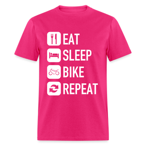 Unisex Classic Custom Sleep Repeat T Shirt - fuchsia