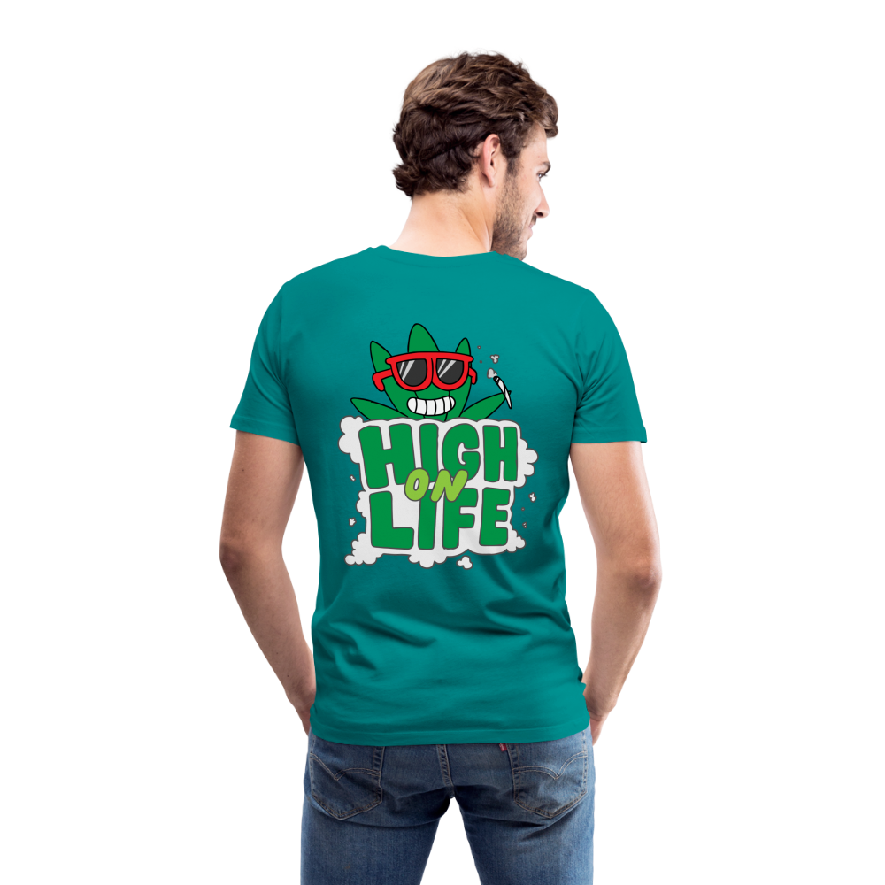 Men's Casual 420 Print T Shirt - teal