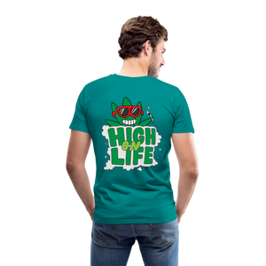 Men's Casual 420 Print T Shirt - teal