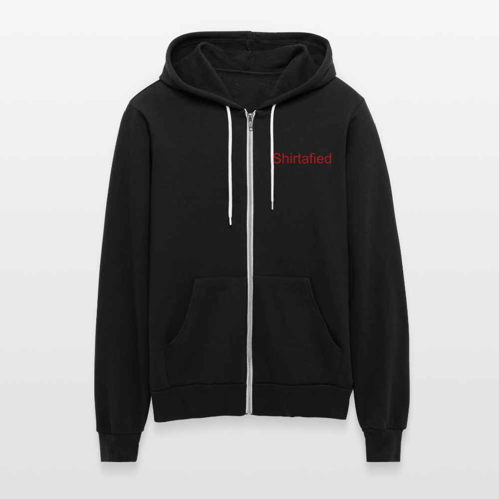 Unisex Bella & Canvas  Full Zip Hoodie - black