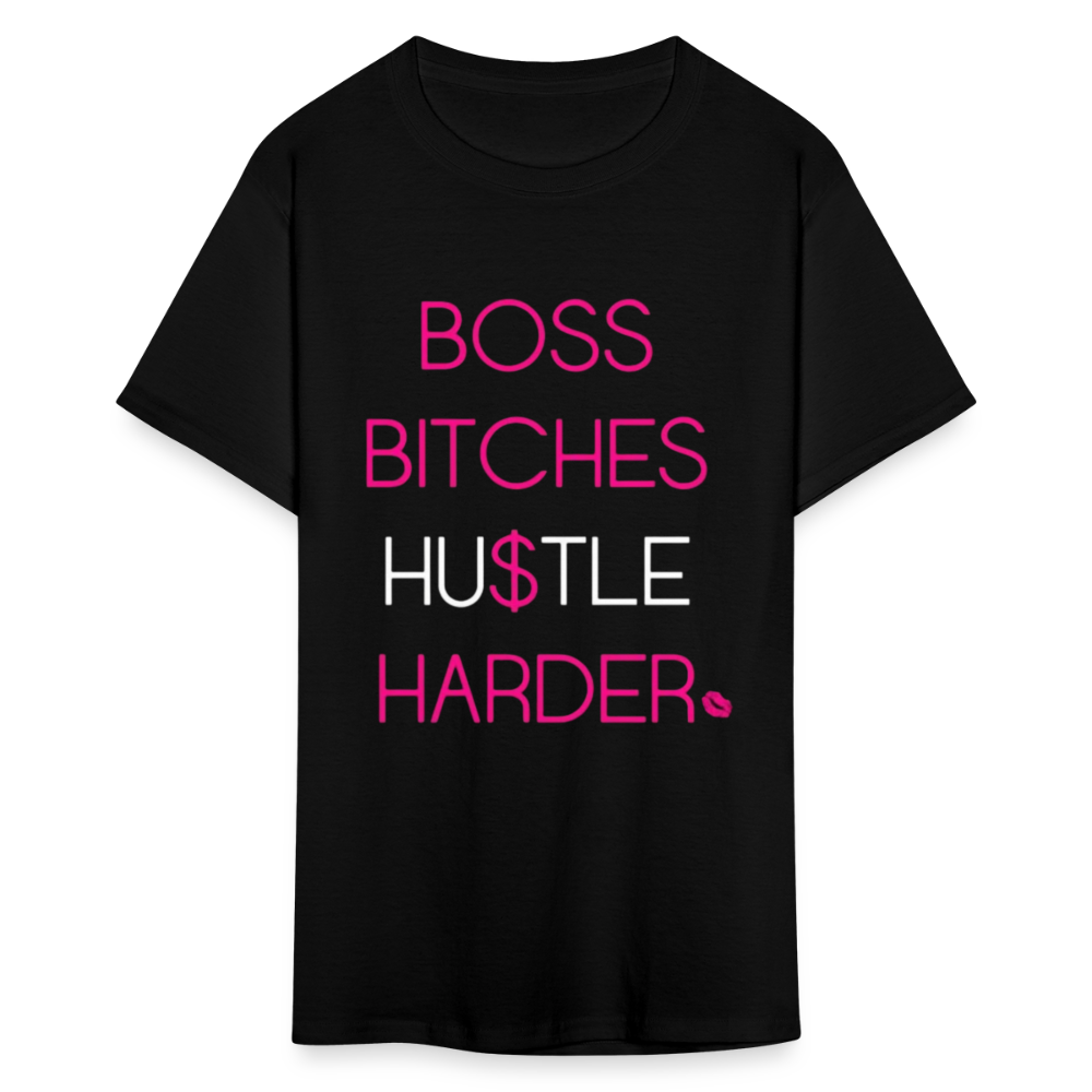 Women's Classic Boss Print T Shirt - black