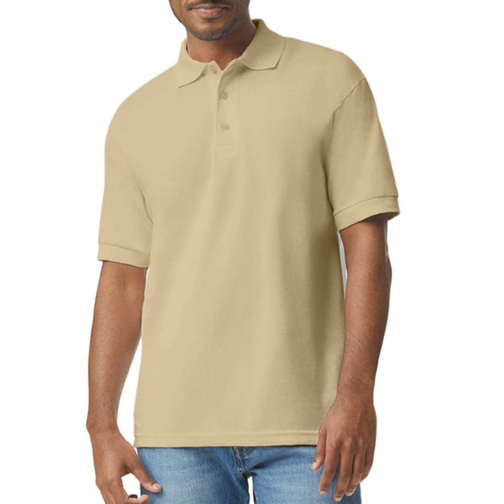 Men's Gildan Unisex 50/50 Jersey Polo - Sand