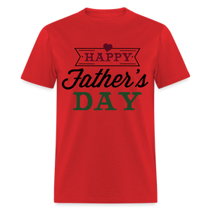 Unisex Father's Day Print T Shirt - red