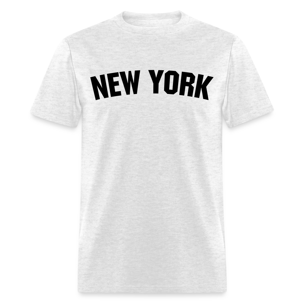 Unisex New York Print T Shirt - light heather gray