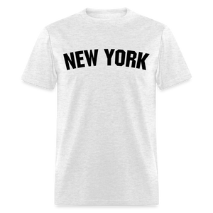 Unisex New York Print T Shirt - light heather gray