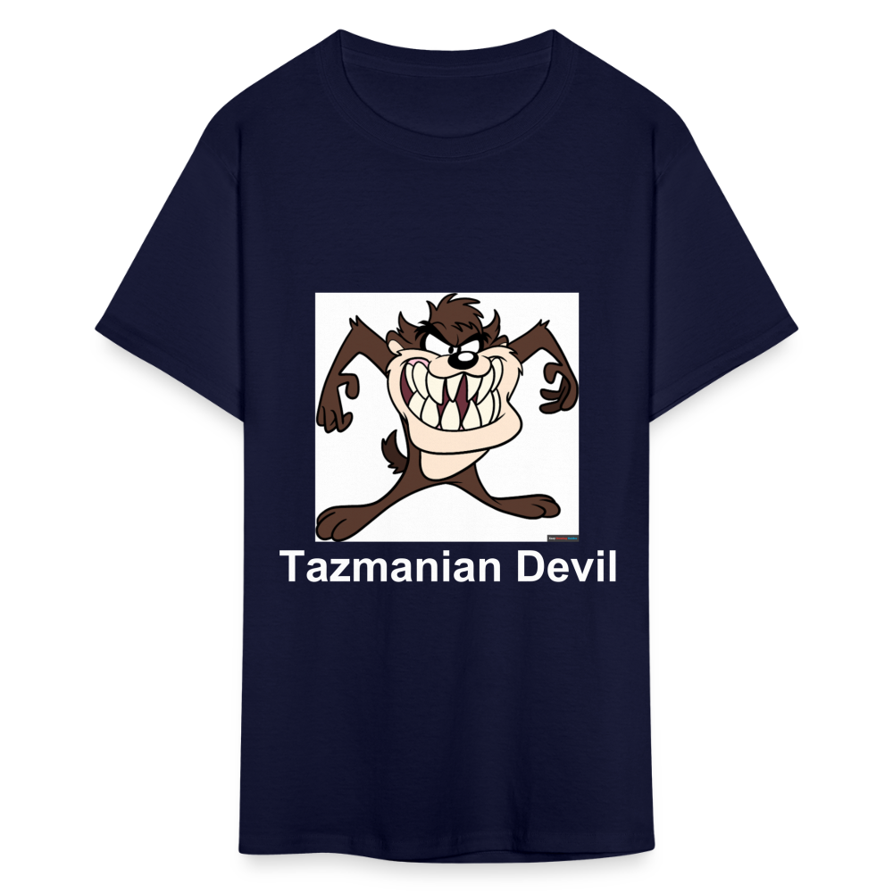 Unisex Tazmanian Devil Classic Print T Shirt - navy