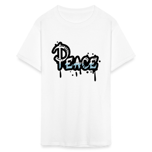 Unisex Peace Print T Shirt - white