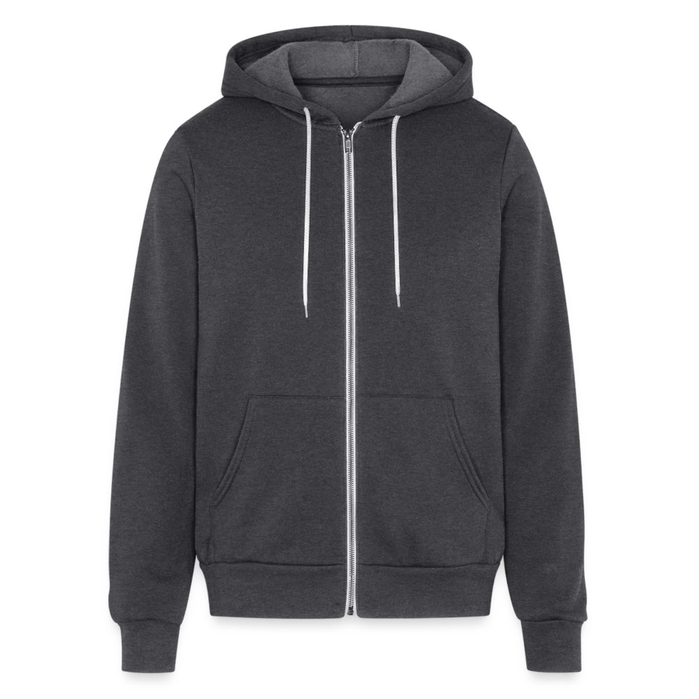 Bella + Canvas Unisex Full Zip Eagles Print Hoodie - charcoal grey