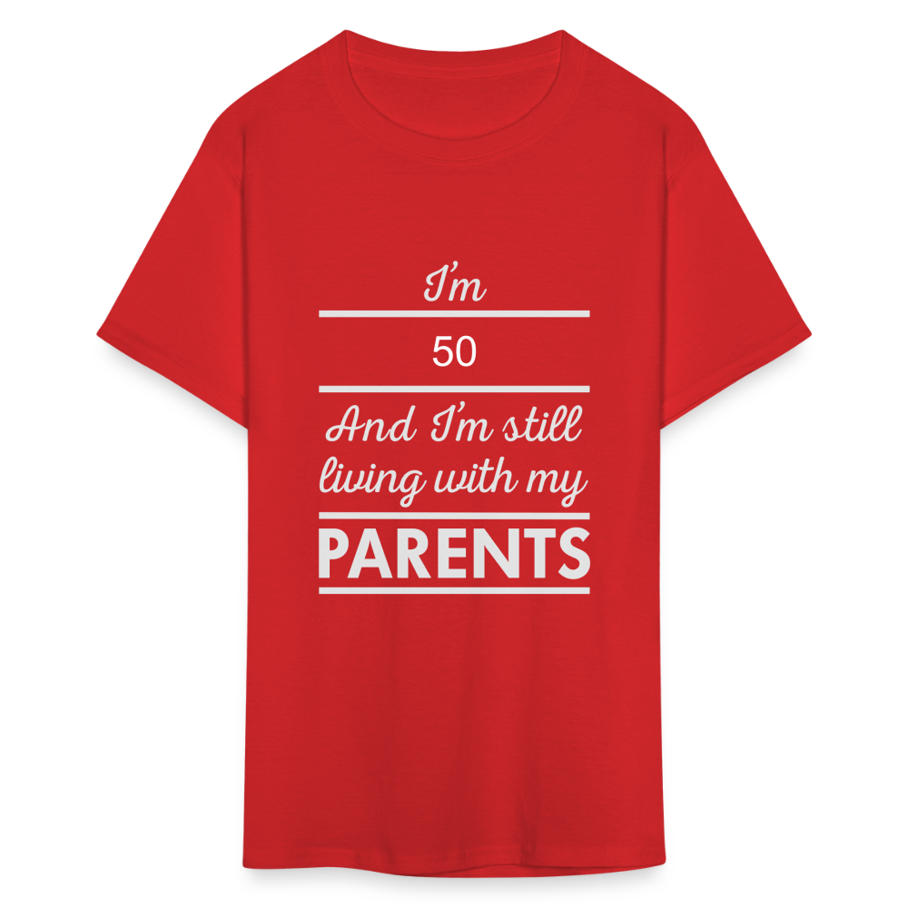 Unisex Classic 50 Print T Shirt - red