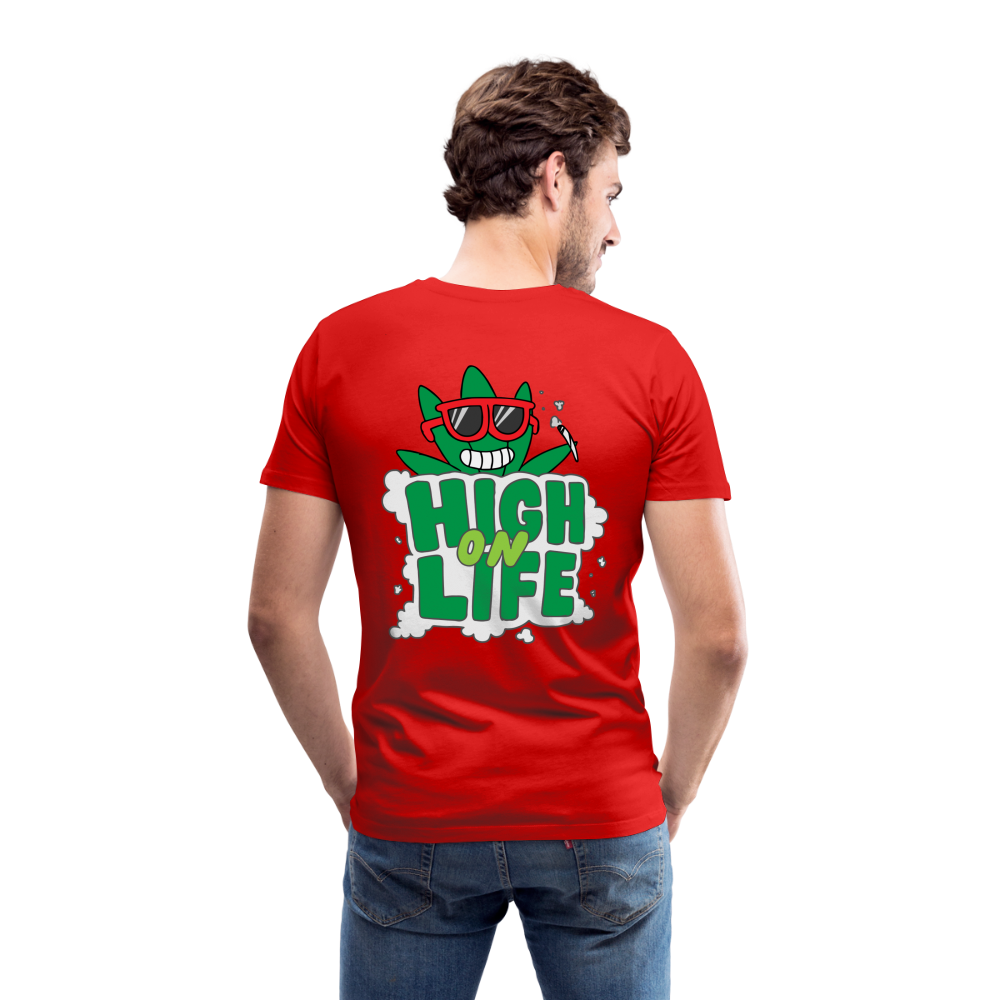 Men's Casual 420 Print T Shirt - red