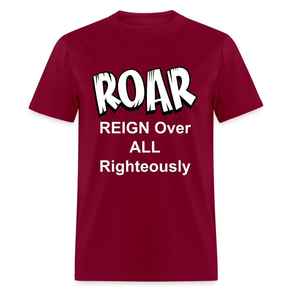 Unisex Classic ROAR T Shirt - burgundy