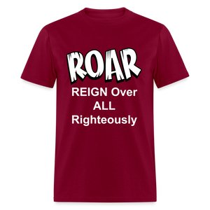 Unisex Classic ROAR T Shirt - burgundy