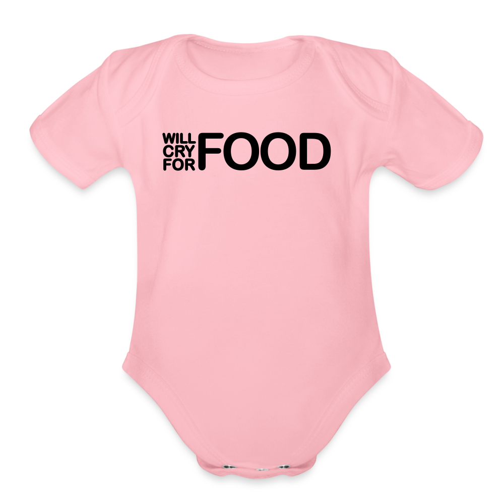 Babies Unisex Short Sleeve Baby Bodysuit - light pink