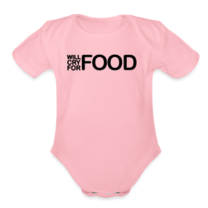 Babies Unisex Short Sleeve Baby Bodysuit - light pink