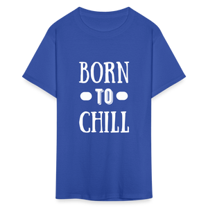 Unisex Born to Chill Print T Shirt - royal blue