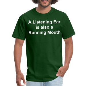 Unisex Classic Custom Running Mouth T Shirt - forest green