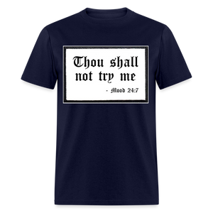 Unisex Try Me Print T Shirt - navy