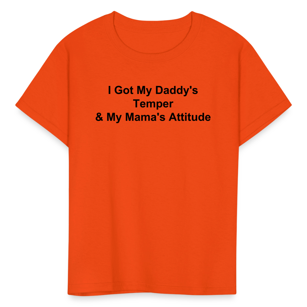 Kids Unisex Attitude Custom T Shirt - orange