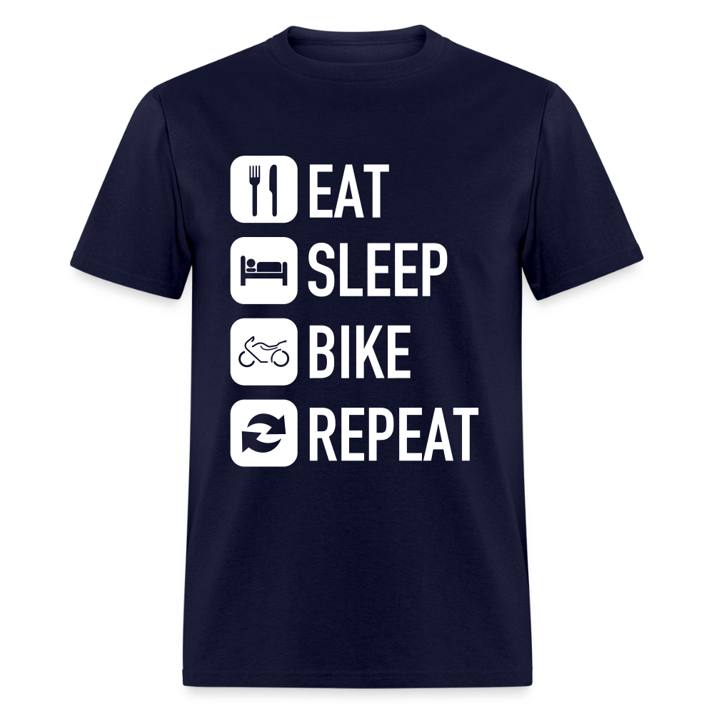 Unisex Classic Custom Sleep Repeat T Shirt - navy