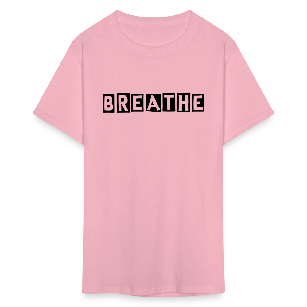 Unisex Breathe Print T Shirt - pink